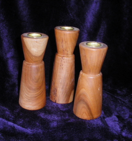 plum candle holders